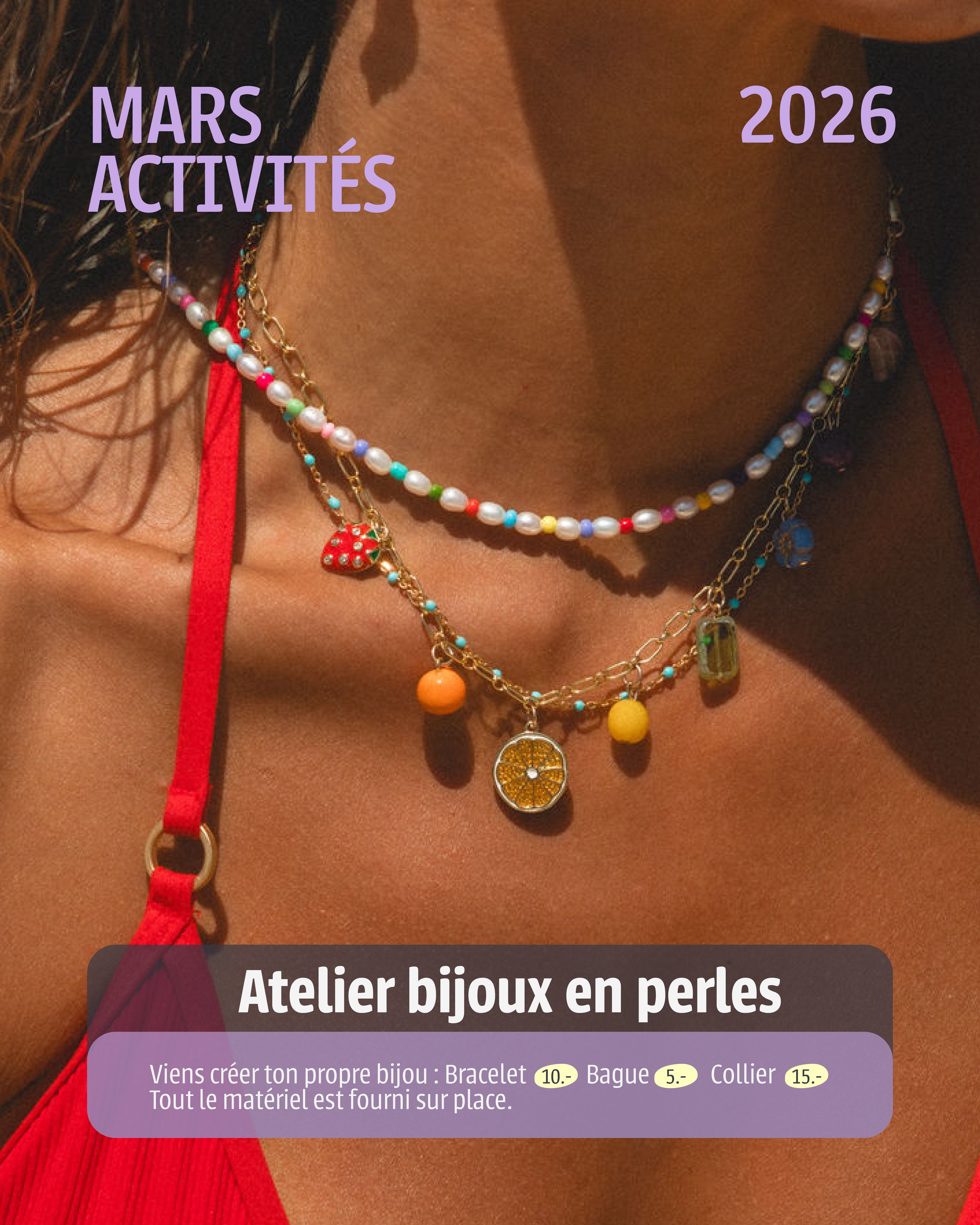 Atelier bijoux en perles